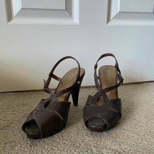Strappy Brown Heels